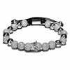 8mm Micro Pave Cubic Zirconia Ball Beads & Crown Charm Bracelet