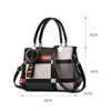 Casual Plaid Multi Color Leather Tote Handbag & Shoulder Bag