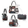 Casual Plaid Multi Color Leather Tote Handbag & Shoulder Bag