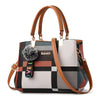 Casual Plaid Multi Color Leather Tote Handbag & Shoulder Bag