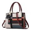 Casual Plaid Multi Color Leather Tote Handbag & Shoulder Bag