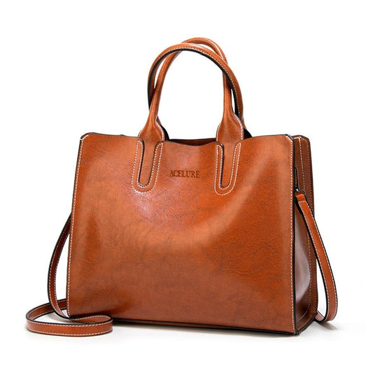 All-Purpose Casual Leather Tote Handbag & Shoulder Bag