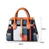 Plaid PU Leather Designer Patchwork Tote Handbag & Shoulder Bag