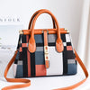 Plaid PU Leather Designer Patchwork Tote Handbag & Shoulder Bag