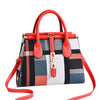 Plaid PU Leather Designer Patchwork Tote Handbag & Shoulder Bag