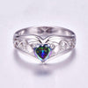 Claddagh Heart Cubic Zirconia 925 Sterling Silver Engagement Ring