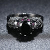 Punk Skull Crystal and Cubic Zirconia Wedding Ring