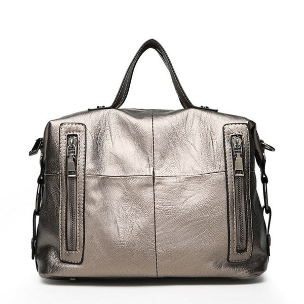Big PU Leather Vintage Designer Handbag & Shoulder Bag