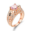 Skull and Cubic Zirconia Heart Promise Ring