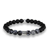 12 Zodiac Signs 8mm Matte Stone Gray Beads Vintage Bracelet