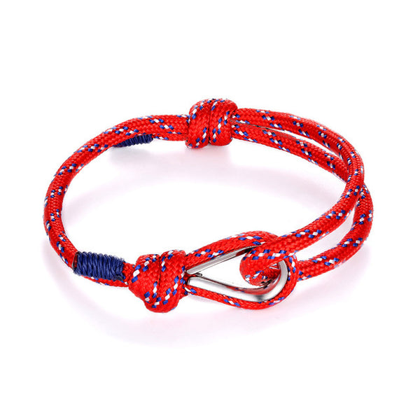 France Flag Infinity Rope Stainless Steel Survival Bracelet