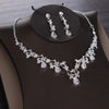 Crystal and Cubic Zirconia Tiara, Necklace & Earrings Jewelry Set