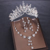 Crystal and Cubic Zirconia Tiara, Necklace & Earrings Jewelry Set