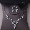 Cubic Zirconia Tiara, Necklace & Earrings Wedding Jewelry Set