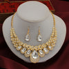 Peafowl Crystal & Gold Necklace & Earrings Jewelry Set