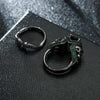 Black Skull Round Cubic Zirconia Engagement Ring Set