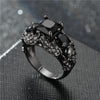 Skull Angel Crystal and Cubic Zirconia Wedding Ring