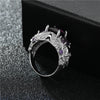 Skull Angel Crystal and Cubic Zirconia Wedding Ring