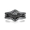 Skull and Roses Cubic Zirconia Fashion Ring