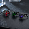 Skull, Skeleton and Cubic Zirconia Heart Vintage Fashion Ring