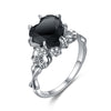 Skull, Skeleton and Cubic Zirconia Heart Vintage Fashion Ring