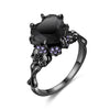 Skull, Skeleton and Cubic Zirconia Heart Vintage Fashion Ring