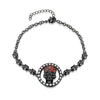 Skull Crystal & Cubic Zirconia Fashion Bracelet