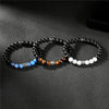 12 Zodiac Signs 8mm Matte Stone Blue Beads Vintage Bracelet