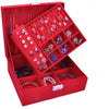 High-Capacity Small Rectangular Flannel Jewelry Box