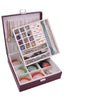 Double Layer Large Square PU Leather Jewelry Box