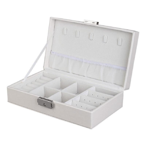 Multifunctional Portable Rectangular PU Leather Jewelry Box