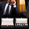 6/10/12 Slots Black Wooden Watch Box, Organizer, Display, Case & Holder