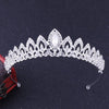 Silver-Plated Crystal and Rhinestone Tiara, Necklace and Earrings Jewelry Set