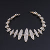 Marquise-Shaped Ornament Necklace, Bracelet, Earrings & Ring Jewelry Set