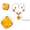 Multicolor Baltic Synthetic Amber Necklace & Earrings Wedding Jewelry Set