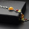 Multicolor Baltic Synthetic Amber Honey Chic Link Bracelet