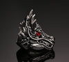 Dragon Head with Red CZ jewel Eyes Stainless Steel Ring - Innovato Store