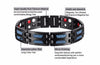 Blue Carbon Fiber Magnetic Titanium Bracelet