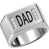 Special Dad’s Day Stainless Steel Ring with 6 CZ Stone