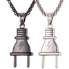 Electric Plug Design Hiphop Rope Chain Pendant Necklace