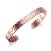 Mosaic Patterned Rose Gold Copper Cuff Magnetic Bracelet