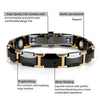 Black Ceramic Tungsten Steel Magnetic Bracelet