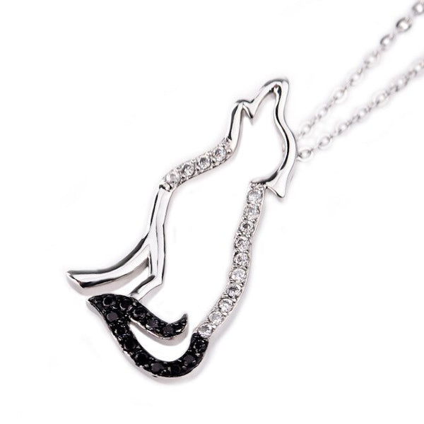 925 Sterling Silver Cubic Zirconia Wolf Necklaces & Pendants - Innovato Store