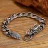 Vintage 925 Sterling Silver Dragon Chain Handcrafted Bracelet