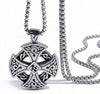 Stainless Steel Black Cross Pendant Necklace