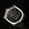 Silversmith 925 Sterling Silver Nine Door Ring for Men