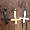 Black Inverted Cross Petrine St. Peter Pendant Necklace