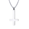 Black Inverted Cross Petrine St. Peter Pendant Necklace