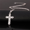 Rhinestone Crystal Encrusted Latin Cross in Gold or Platinum