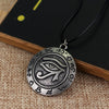 Egyptian Eye Of Horus Charm Pendant in Leather Necklace